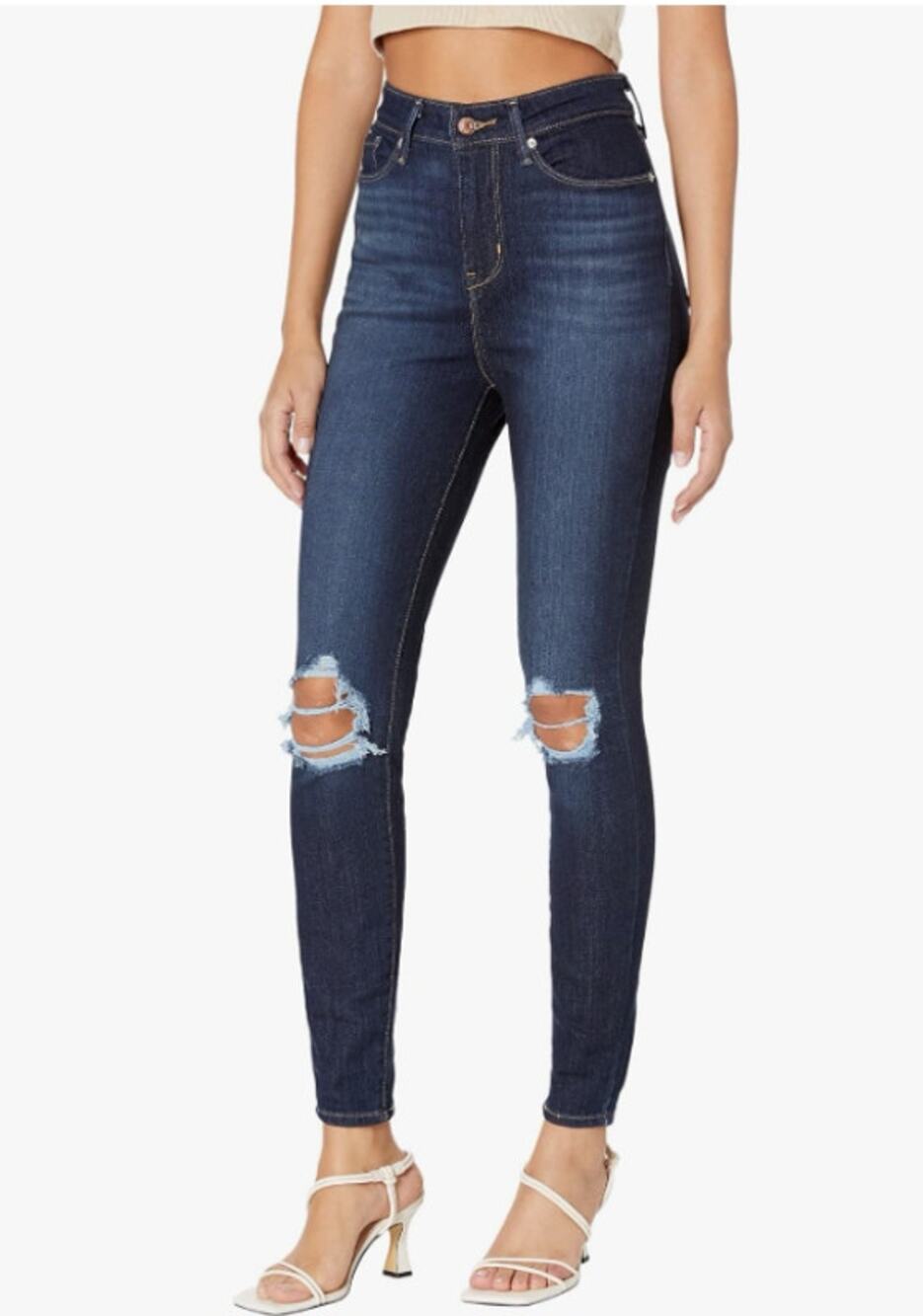 Levi Strauss Signature Gold Ultra High-Rise Ripped Knee Jegging Jeans W27 x‎ L30
